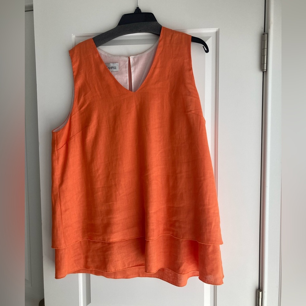 Orange Sara Campbell Sleeveless Top